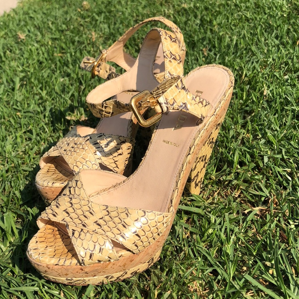 Prada snake heels
